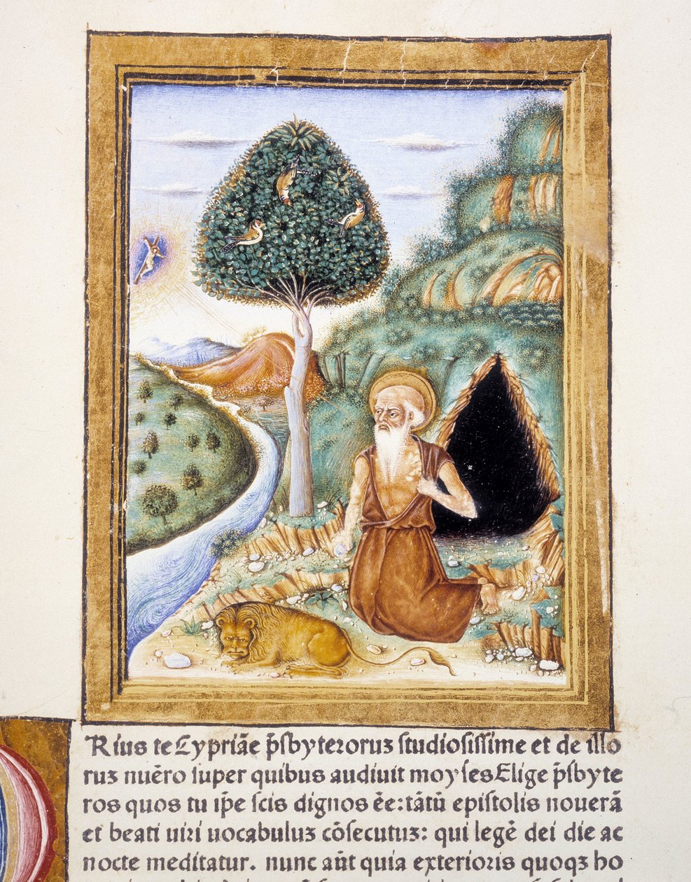 Saint Jerome - miniatyr av Unknown artist