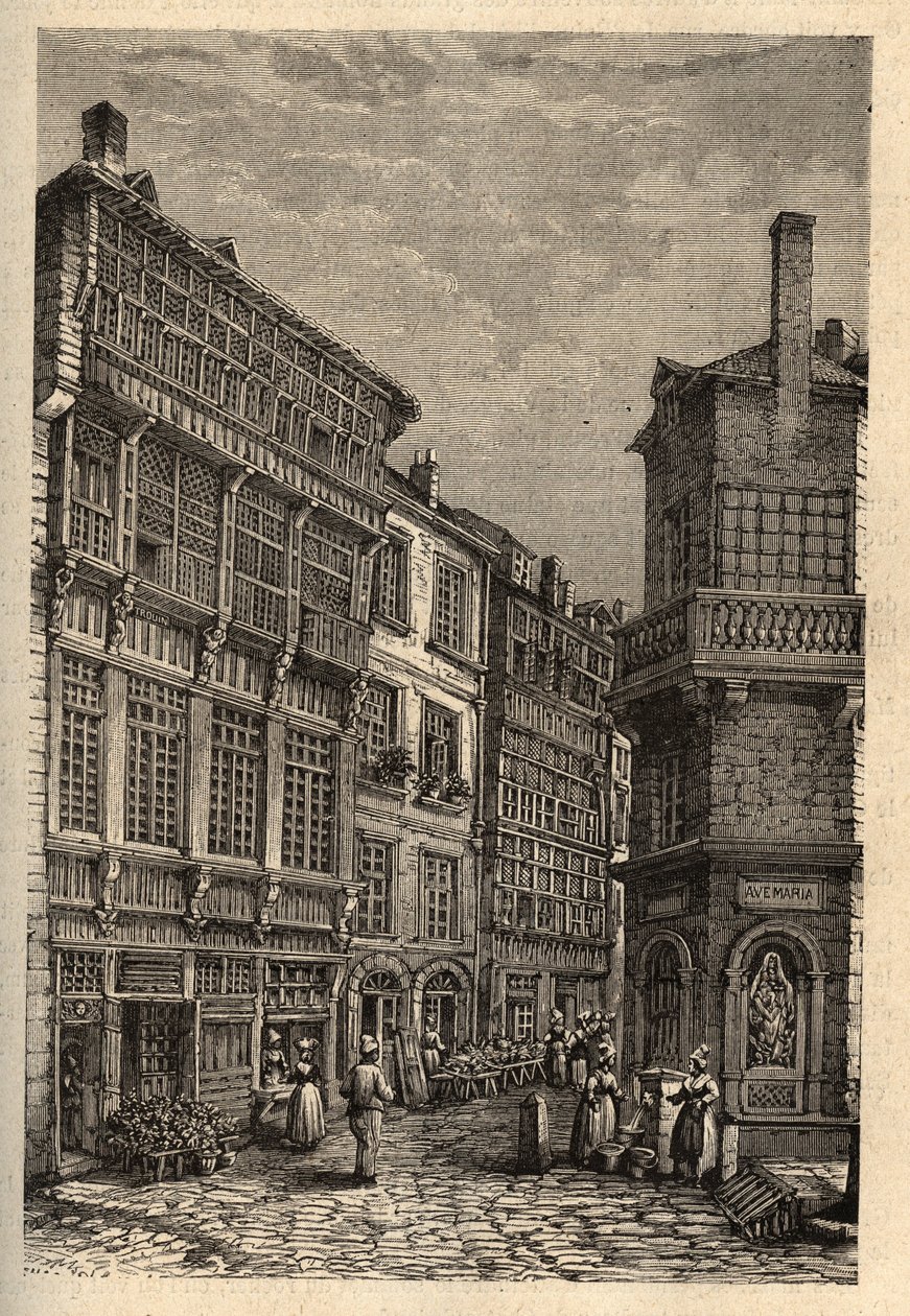 Saint Malo (Saint-Malo) house of Duguay Trouin (Rene Dugay-Trouin) - engraving in “” PATRIE”” - DESCRIPTION PECTUREQUIREQUE DE LA FRANCE EN 6 VOLUES BY LUCIEN HUARD - end 19th century av Unknown artist