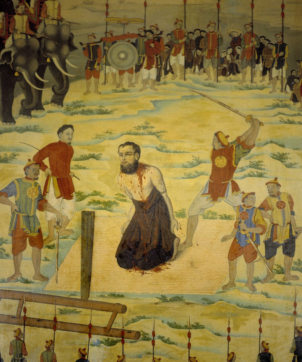 Saint Pierre Dumoulin Borie, Martyr to Dong Hoi, Tonkin i 1838. Anonymt maleri fra 1800-tallet. av Unknown artist