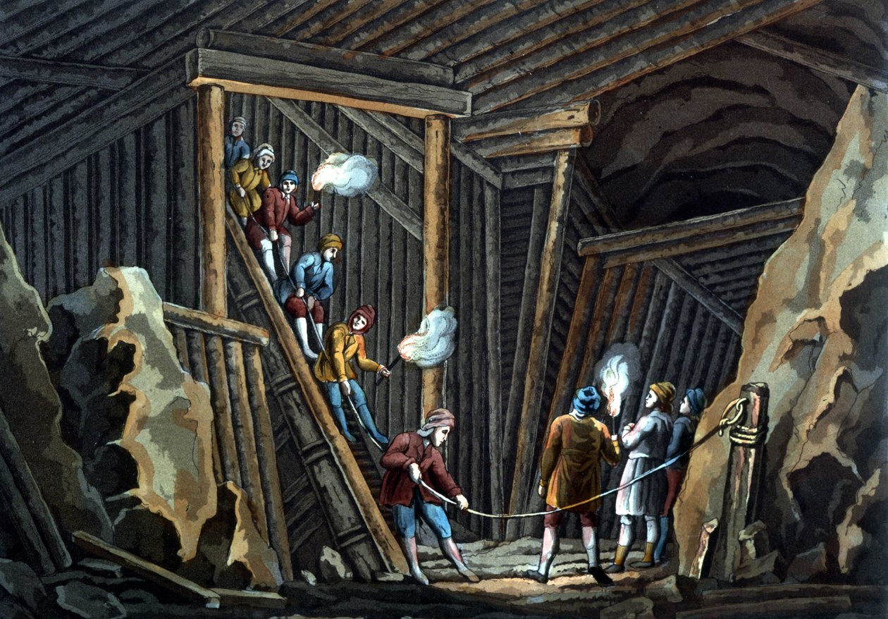 Saltgruve i Tyskland på slutten av 1700-tallet. av Unknown artist