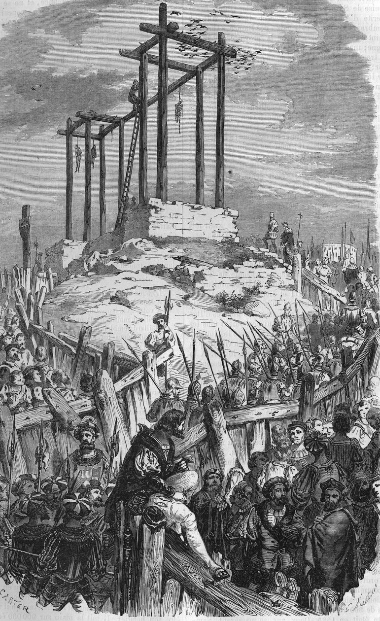 Samblancay døde, som ble hengt i 1527. av Unknown artist