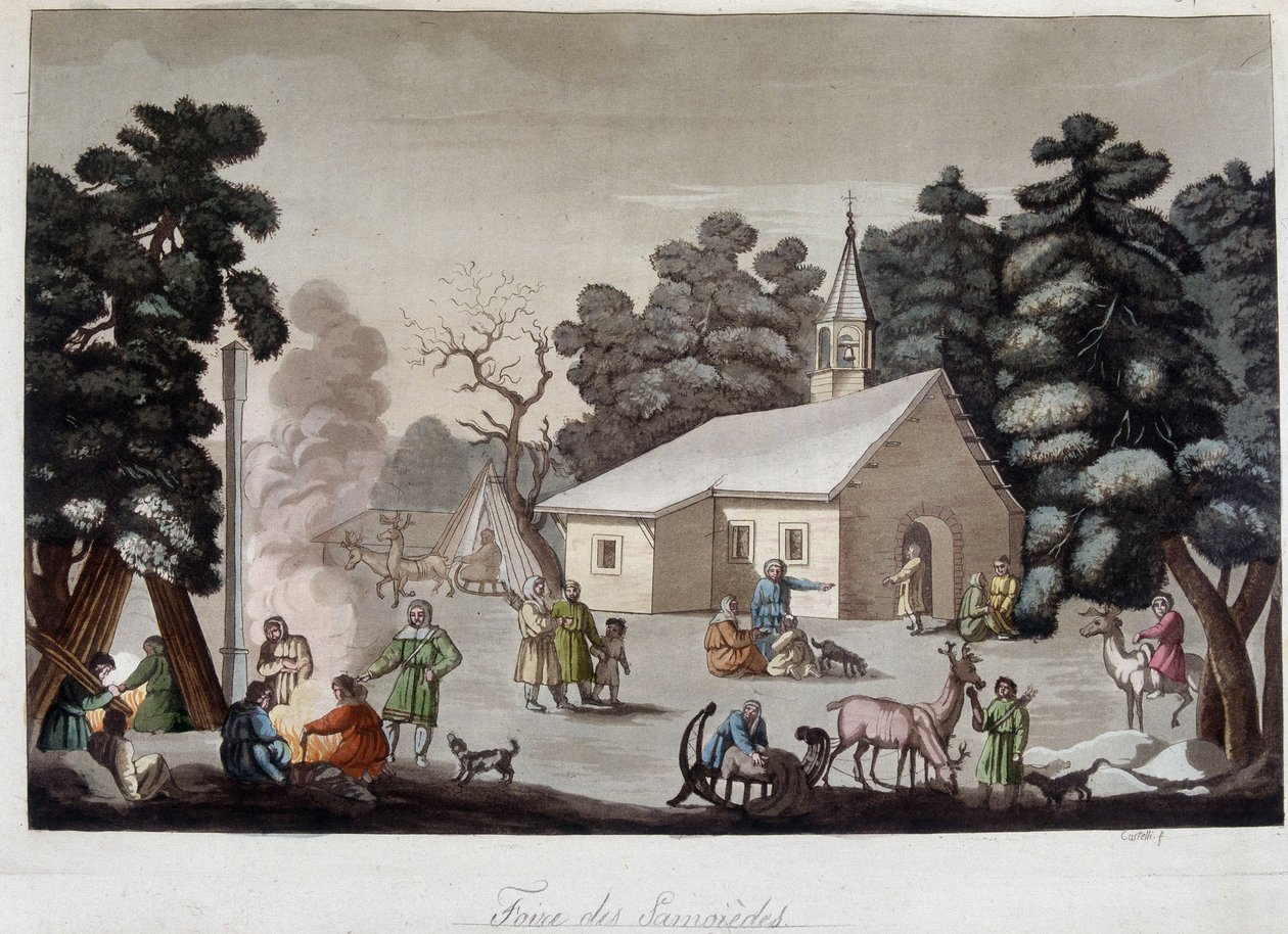 Samoid-messen i Sibir. I "" Den gamle og moderne drakten"" av Unknown artist