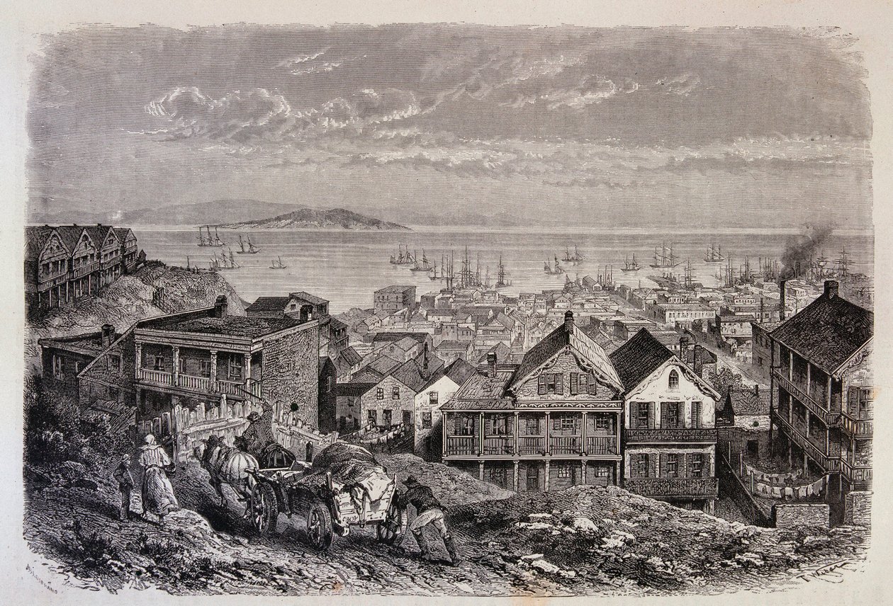 San Francisco Bay (California) - i "" Round the World"" av Unknown artist