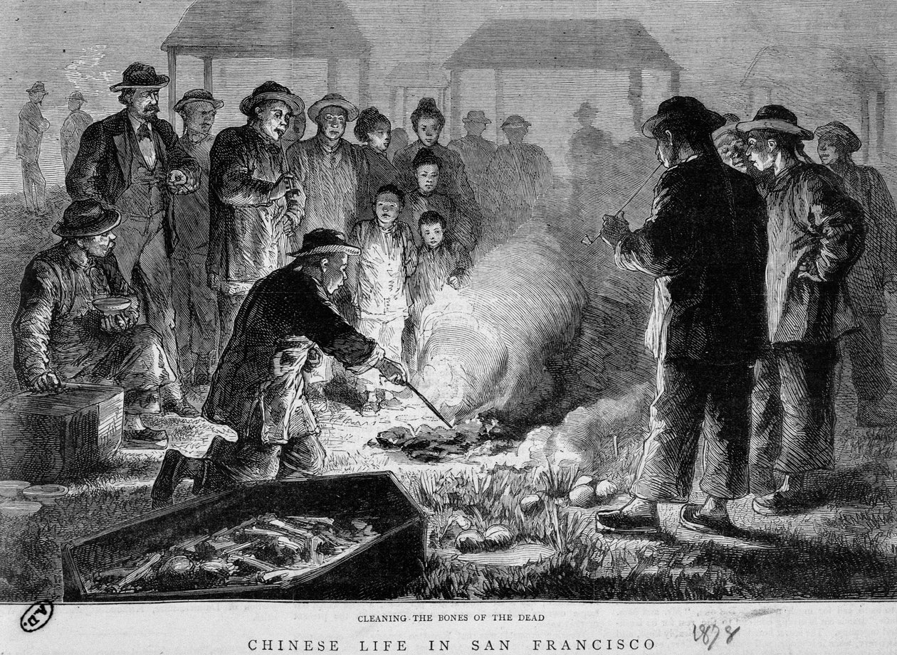 San Francisco-kinesere gjenoppliver de dødes bein av Unknown artist