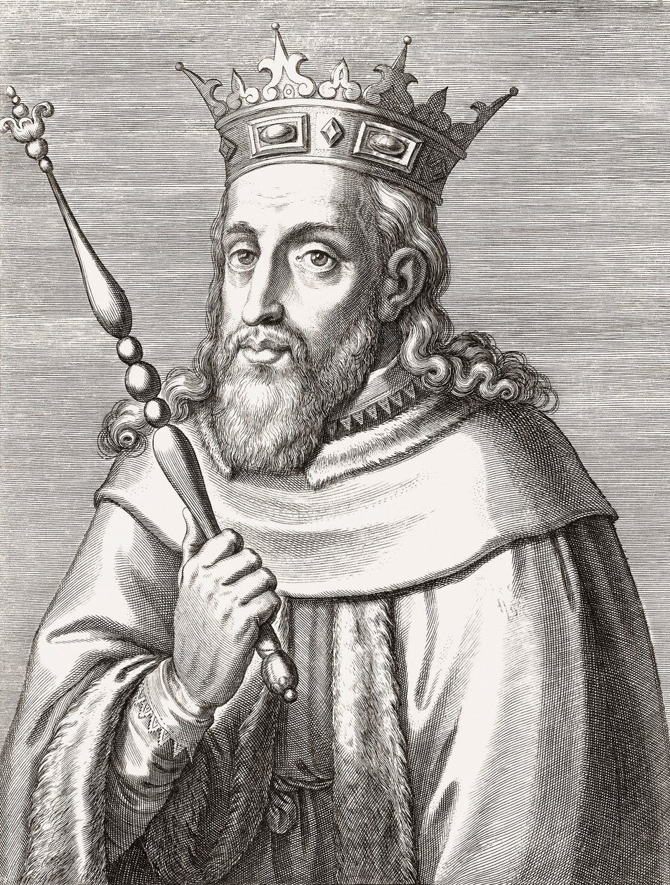 Sancho II, konge av Portugal. Portrett. av Unknown artist