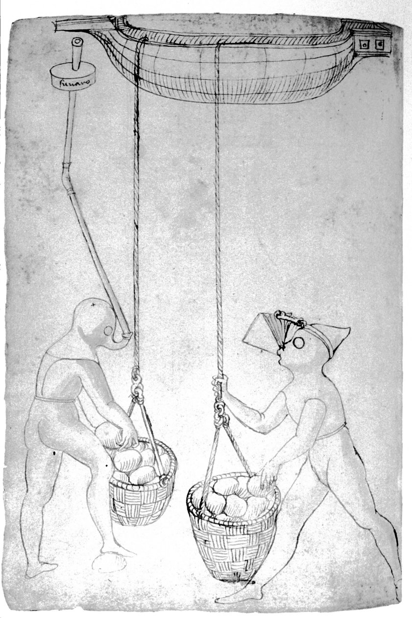 Scaphandlere på 1400-tallet. av Unknown artist