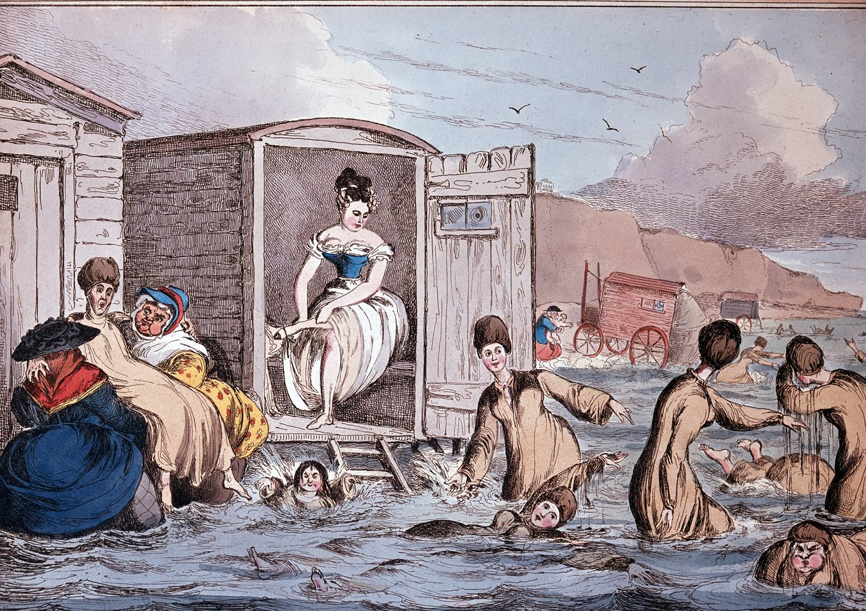 Sjøbad i Brighton - 1800-tallet, B.N. av Unknown artist