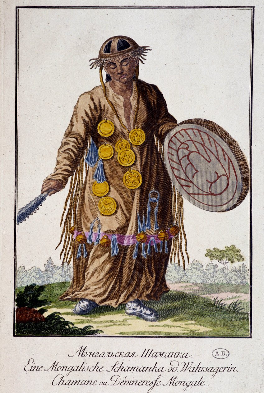 Sjaman eller mongolsk Devineresse - Gravering av Unknown artist