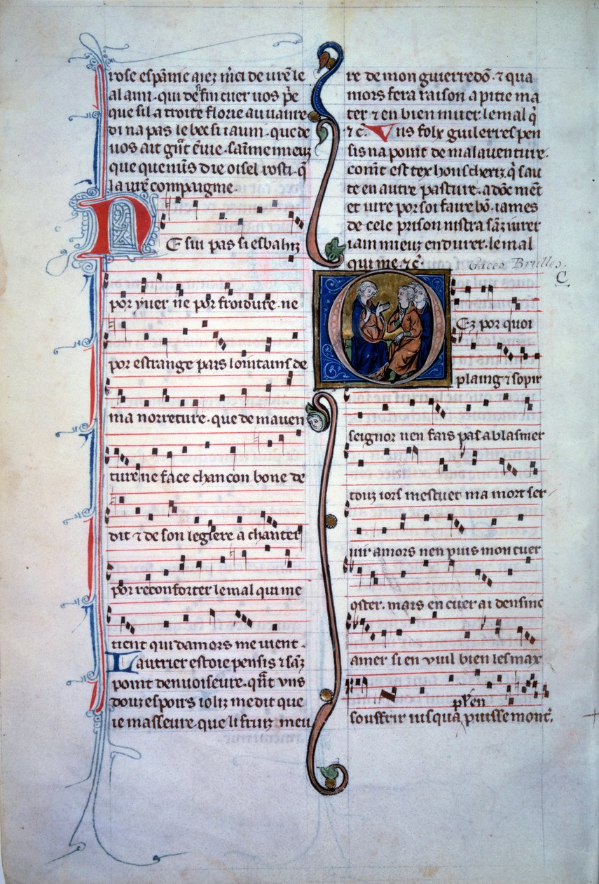 Noteark. Side fra en "" samling av lyrisk poesi"" av Unknown artist
