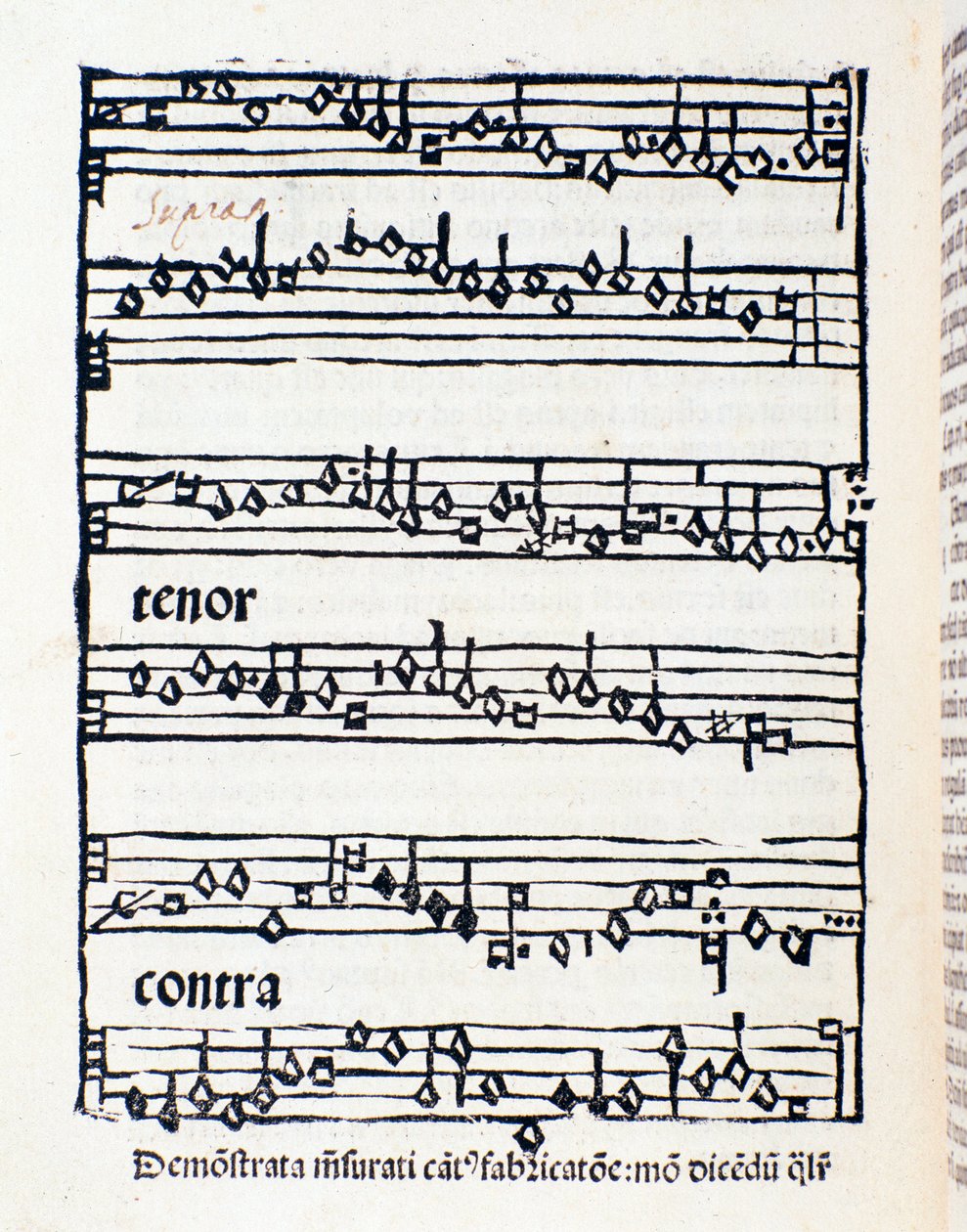 Noterside for musikkologiske studier og dokumenter av Nicola Burzio av Unknown artist