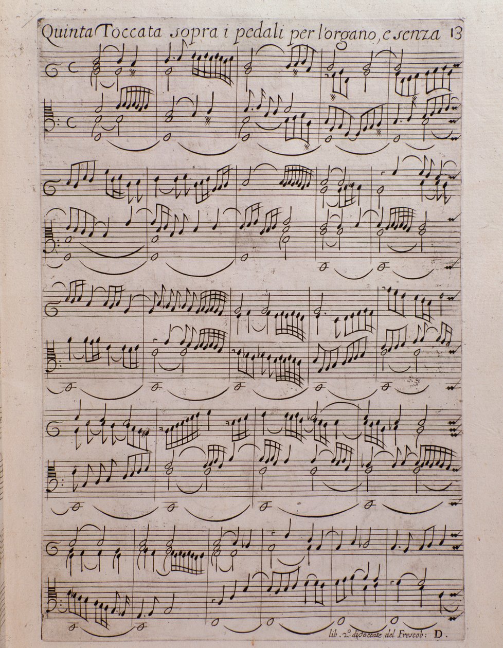 Noter fra Second book of toccate av Girolamo Frescobaldi av Unknown artist