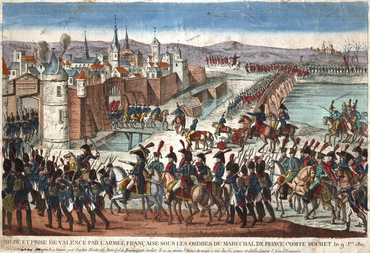 Siege and capture of Valencia by the French army under the orders of the Marshal of France, Count Suchet, on January 9 av Unknown artist