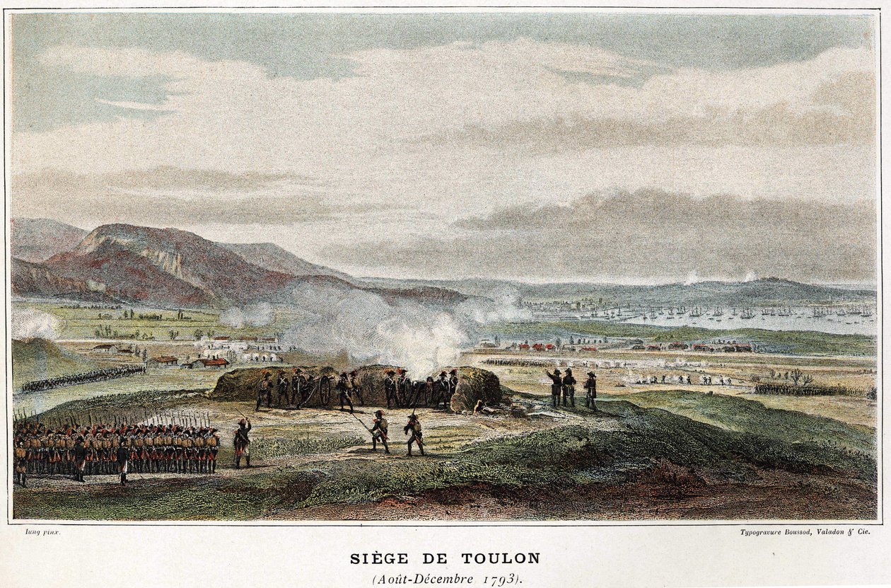 Beleiring av Toulon august-desember 1793 - i "" Napoleons sjøslag"" av Unknown artist