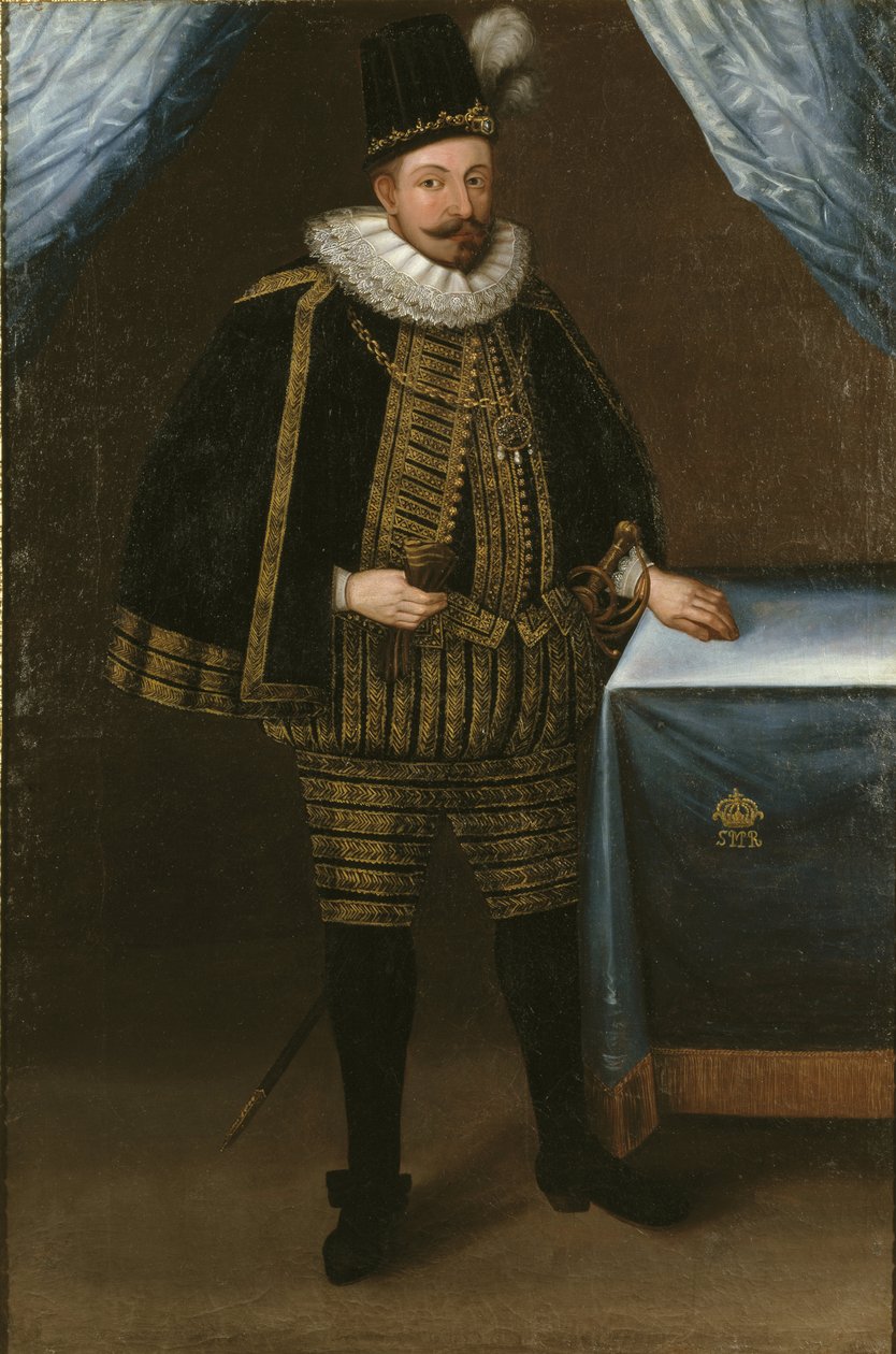 Sigismond III Vasa, roi de Pologne - Portrett av Sigismund III Vasa, konge av Polen (1566-1632), Anonym . Olje på lerret av Unknown artist