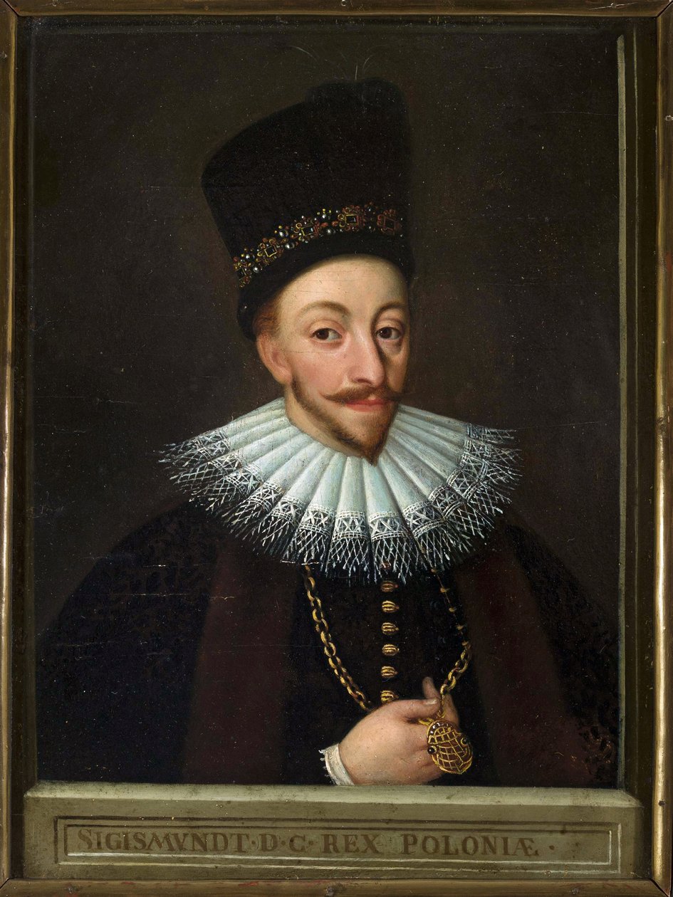 Sigismund III av Polen - Portrett av Sigismund III Vasa, konge av Polen (1566-1632), anonym. Olje på lerret, tidlig på 1600-tallet, Narodowe-museet, Warszawa av Unknown artist