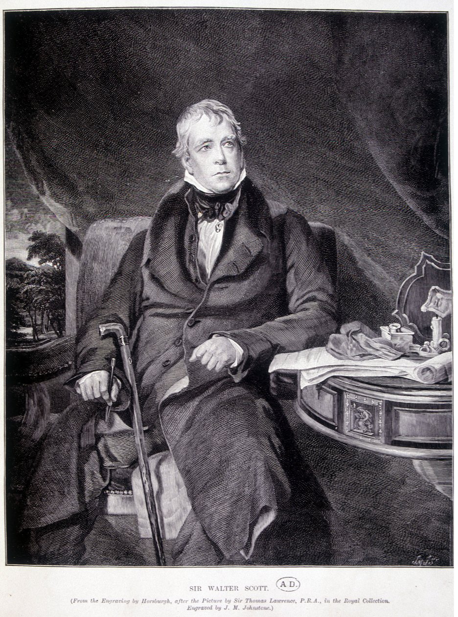 Sir John Walter Scott 1771/1832, engelsk forfatter og poet. av Unknown artist