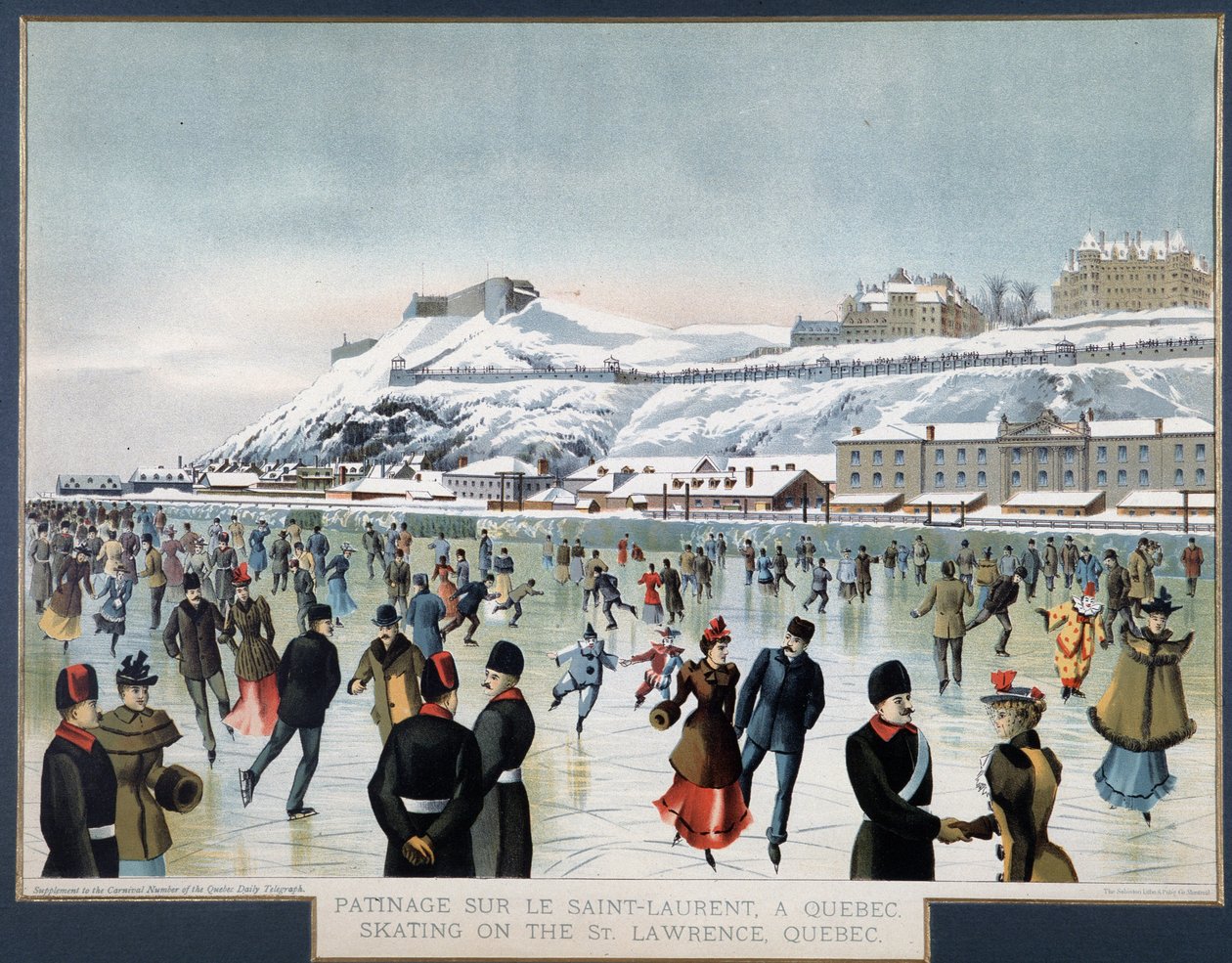 Skating på Saint Laurent, Quebec, n.d. av Unknown artist