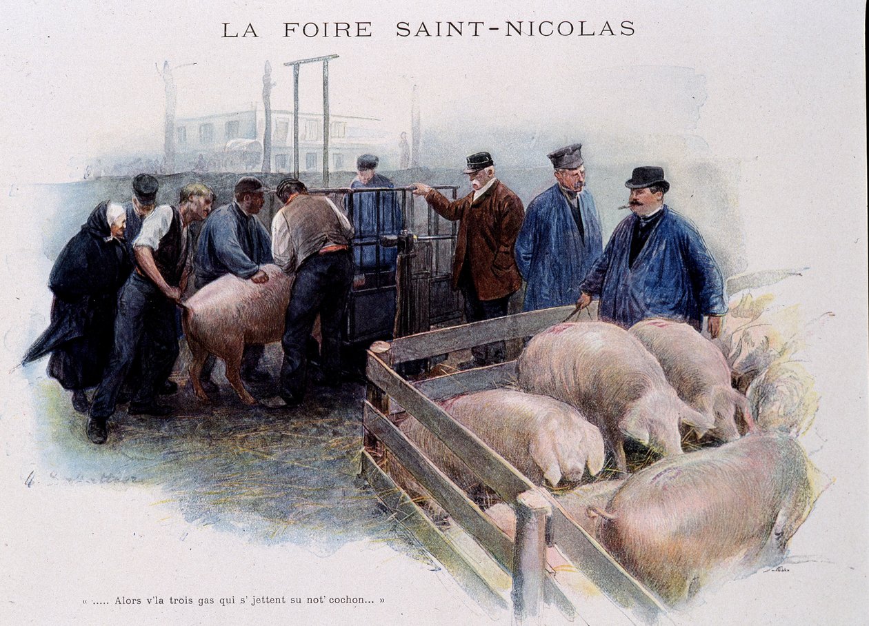 St Nicolas Fair: Grisemarked i Bretagne av Unknown artist