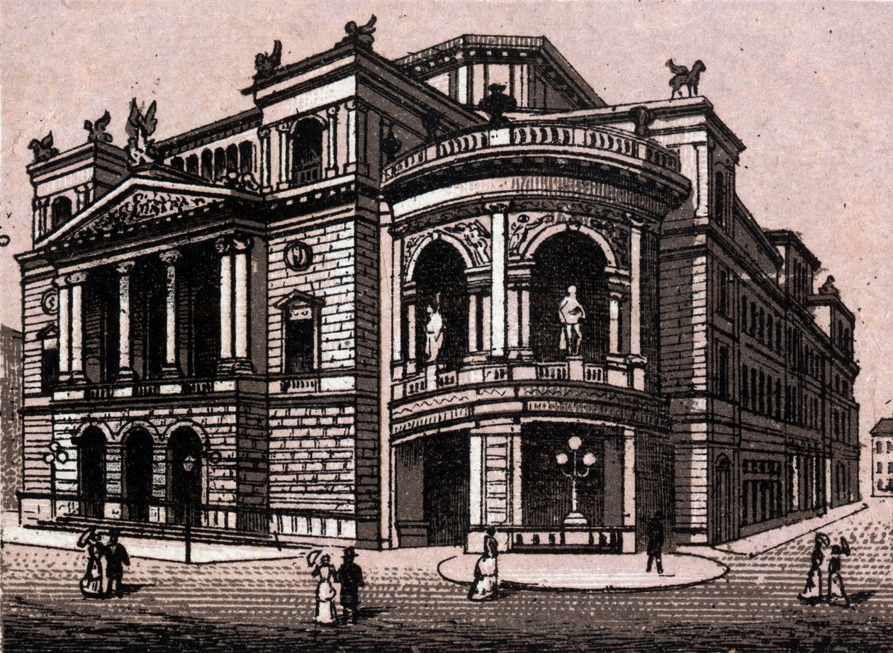 Stadttheater i Wien i Østerrike (Wien) i "Verden illustrerer 168 visninger" Udatert (slutten av 1800-tallet) av Unknown artist
