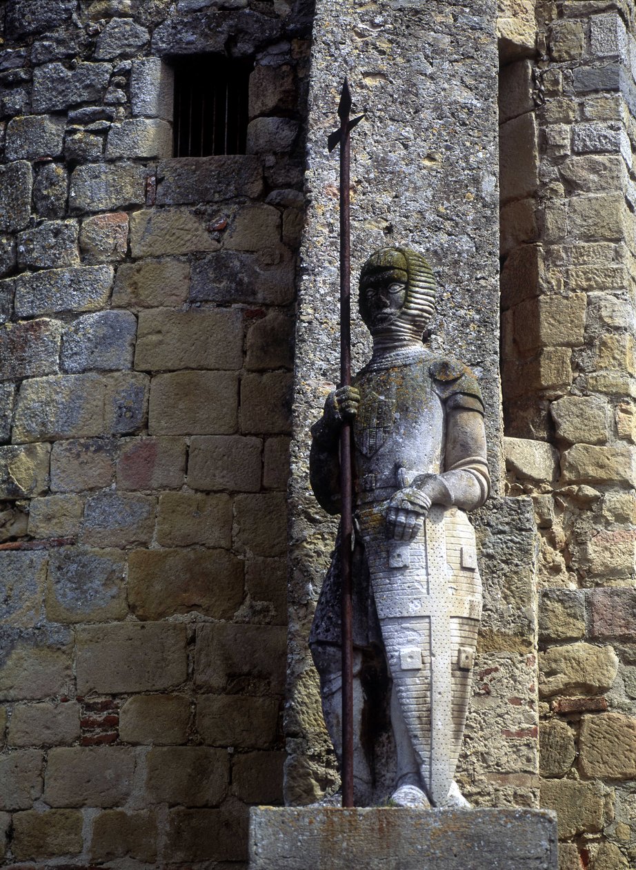 Statue av en katarkriger på døren til avignonet i Lauragais (31). av Unknown artist