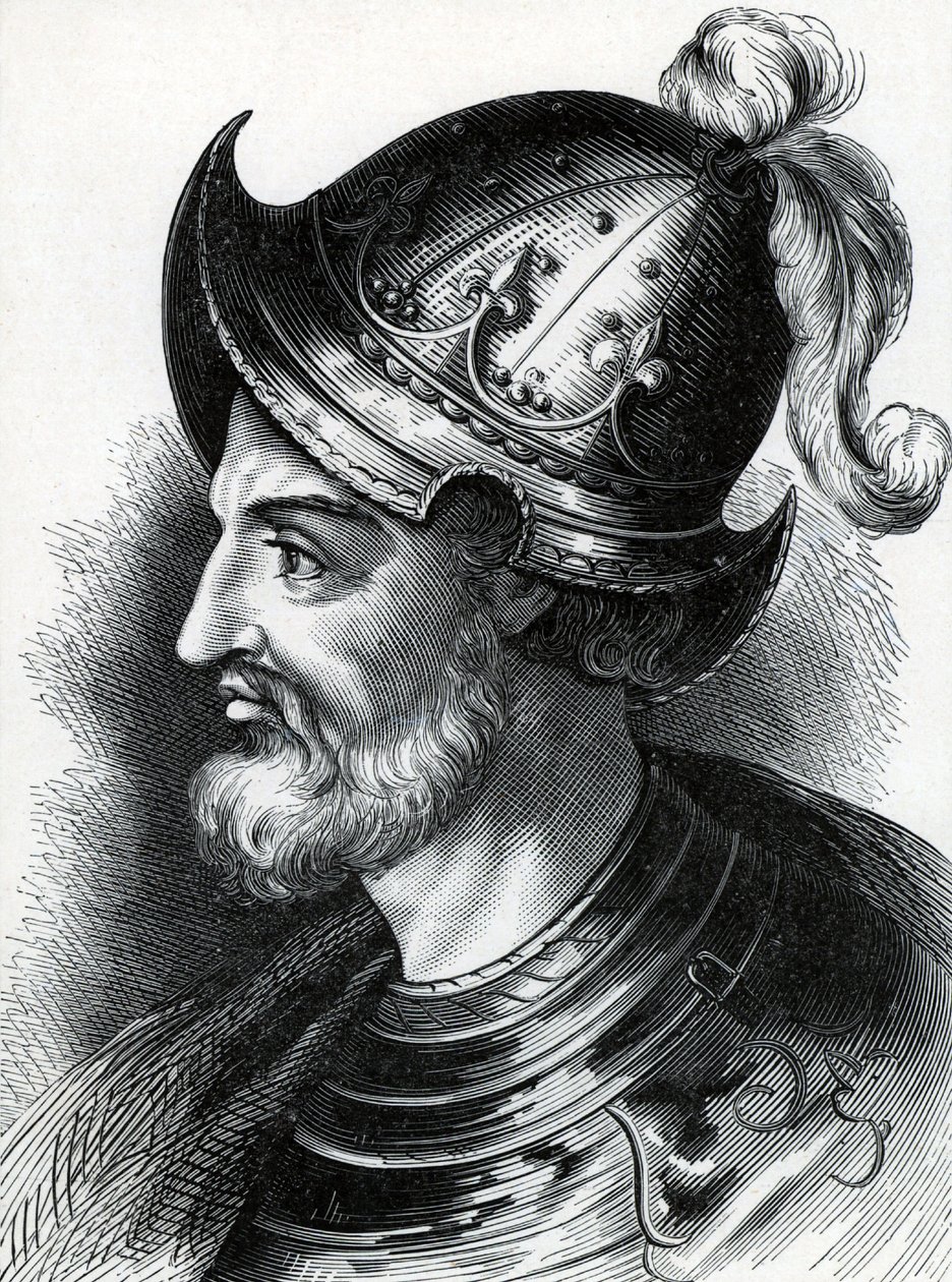 Stephen av Blois (Stephen of England, c1097-1154), c1900 (gravering) av Unknown artist