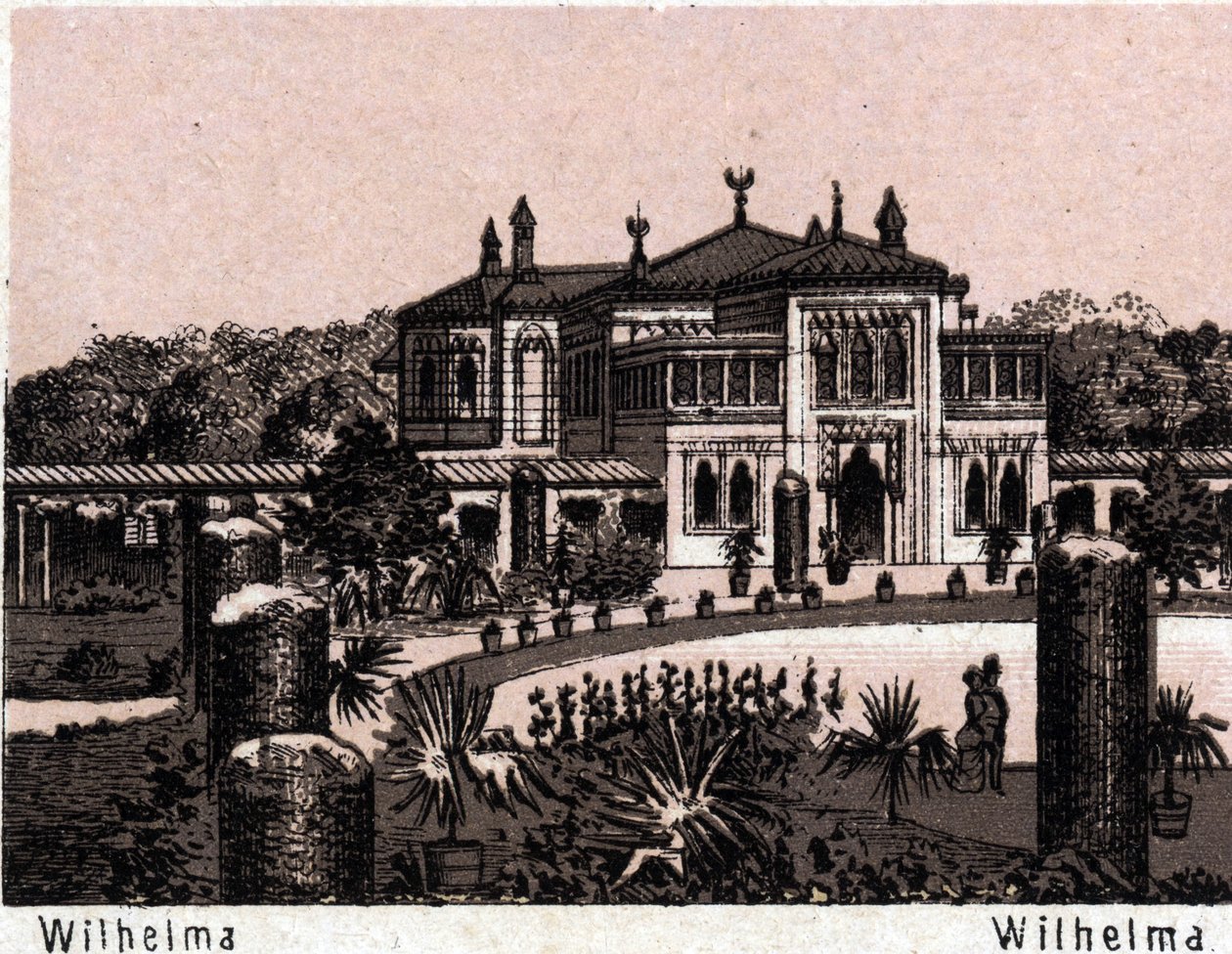 Stuttgart, Germany: view of Wilhelma. in “” The world illustrates 168 views”” Undated (late 19th century) av Unknown artist