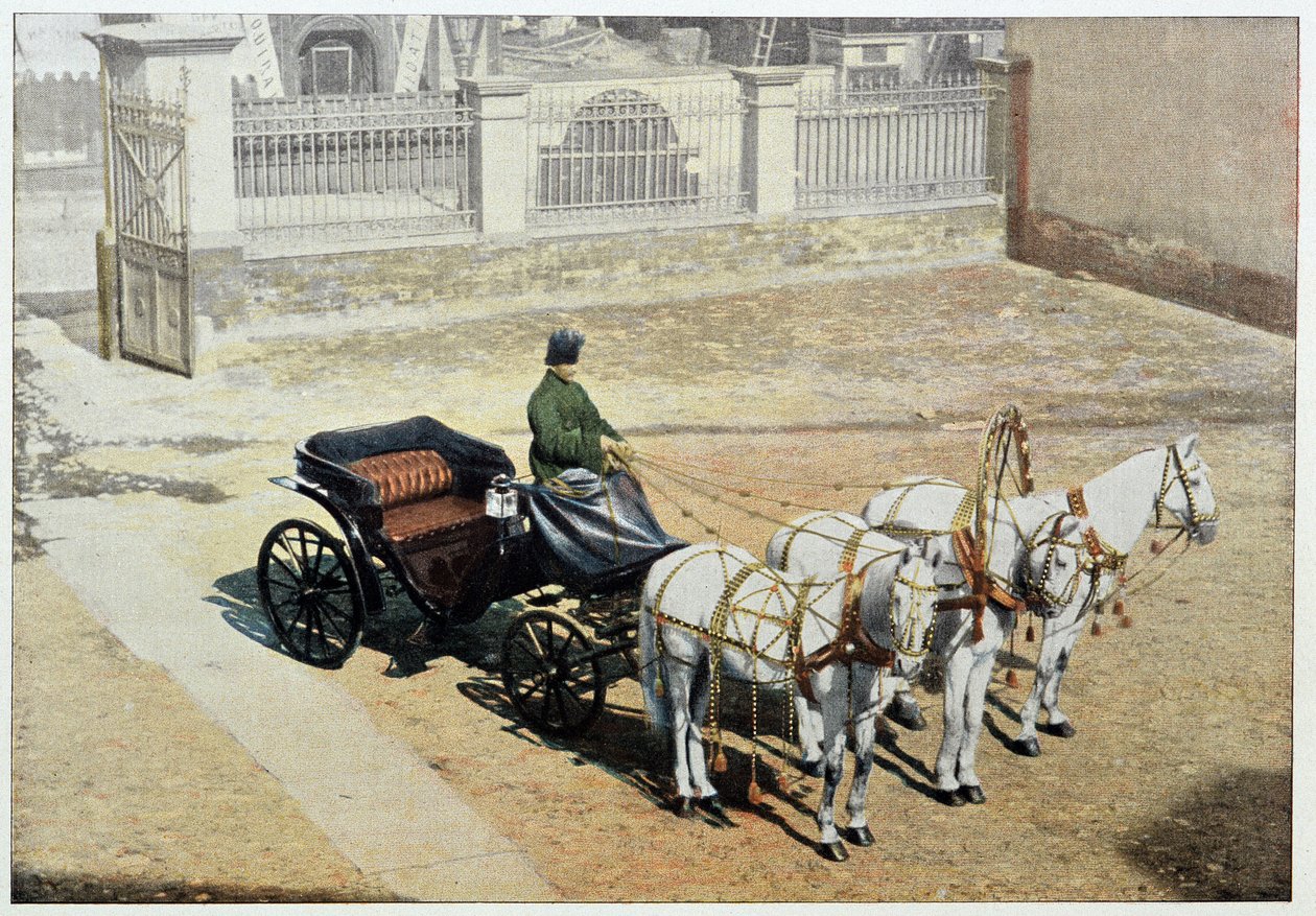 Sommertroika - fotografi, slutten av 1800-tallet av Unknown artist