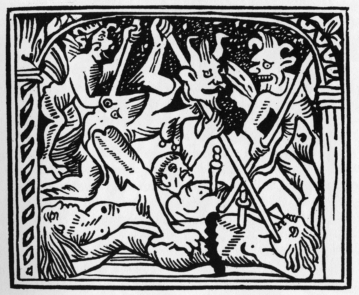 På! på! Djevler! sus demoner! i ""Great Calendar and Compost of the Shepherds"", Lyon av Unknown artist