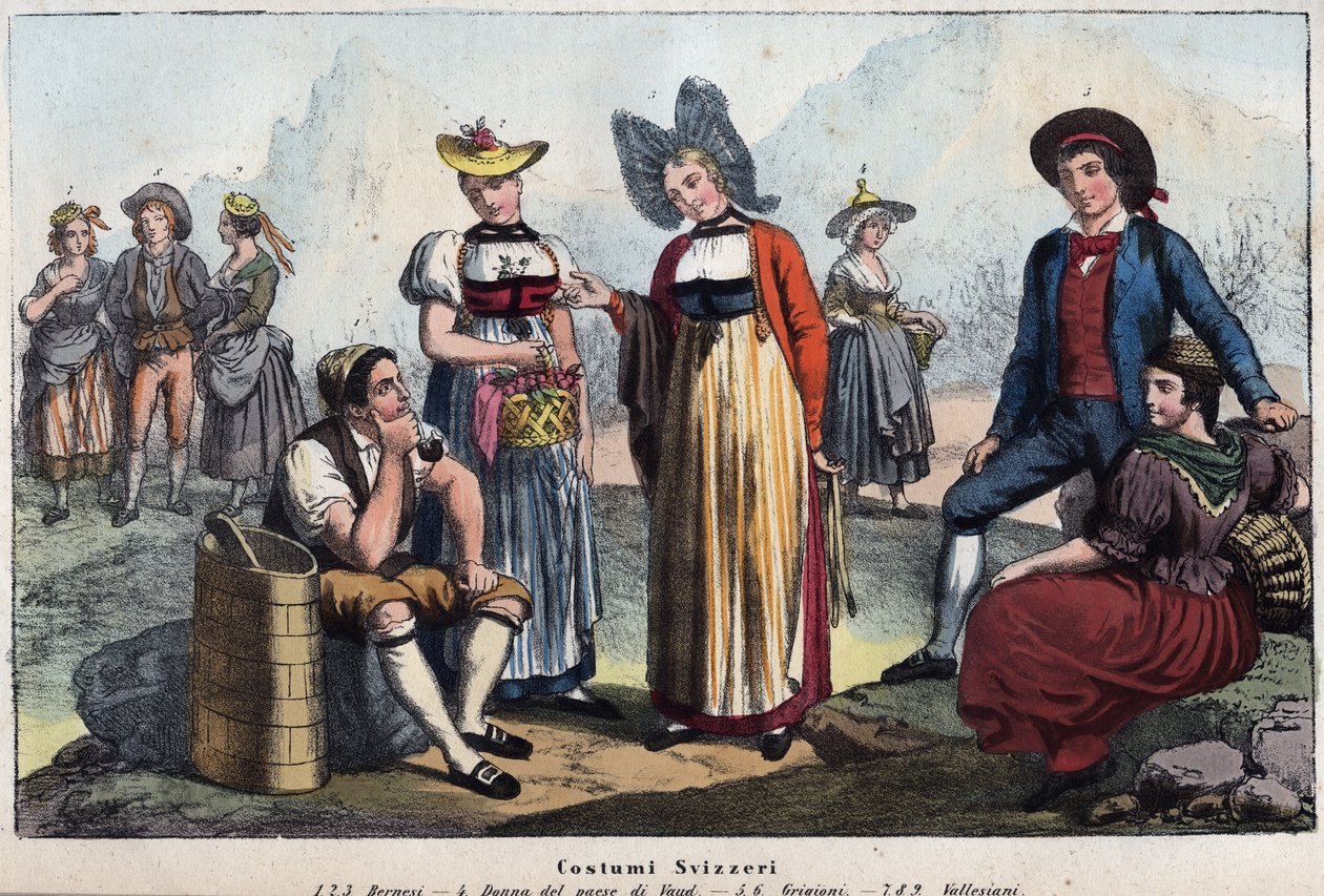 Swiss costumes av Unknown artist