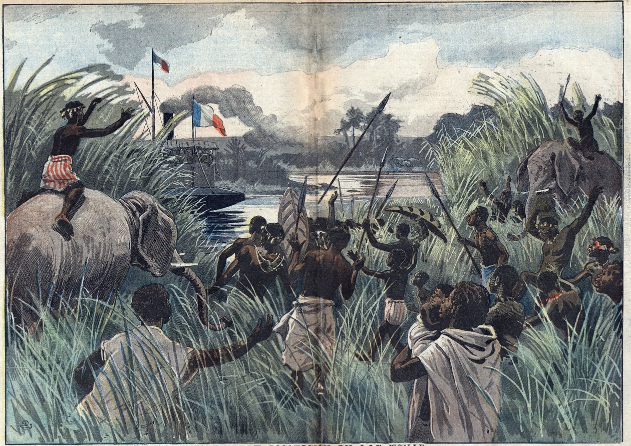 Taking possession of Lake Chad (Africa) av Unknown artist