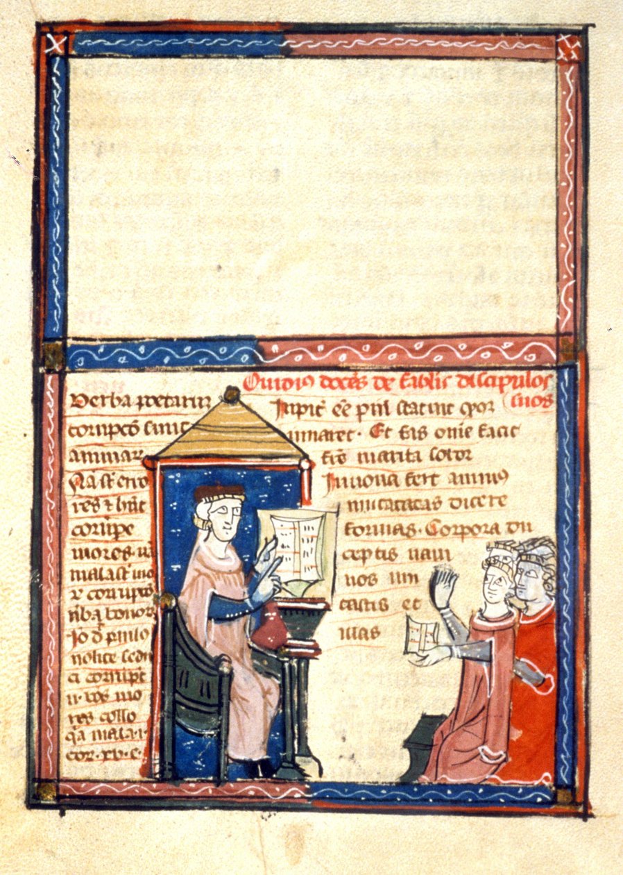Lærer Ovid - Miniatyr av middelalderen (ref. 418 av Unknown artist