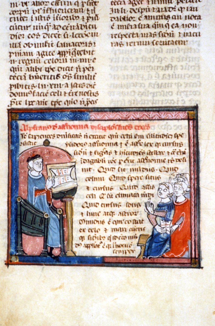 Lærer astronom - Illuminure of the Middle Ages (ref. 418 av Unknown artist