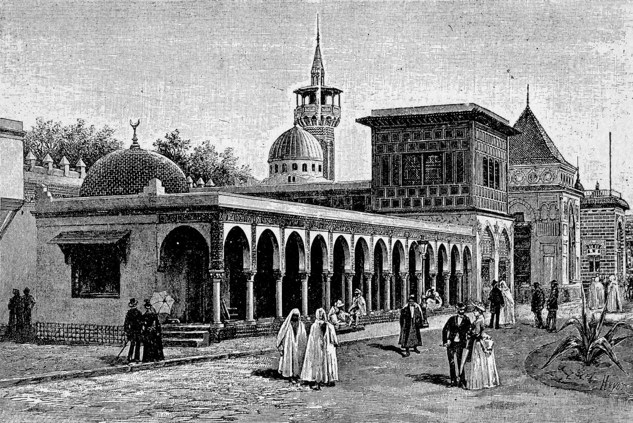 The Algerian palace, at the Esplanade des Invalides during the international exhibition 1889. av Unknown artist