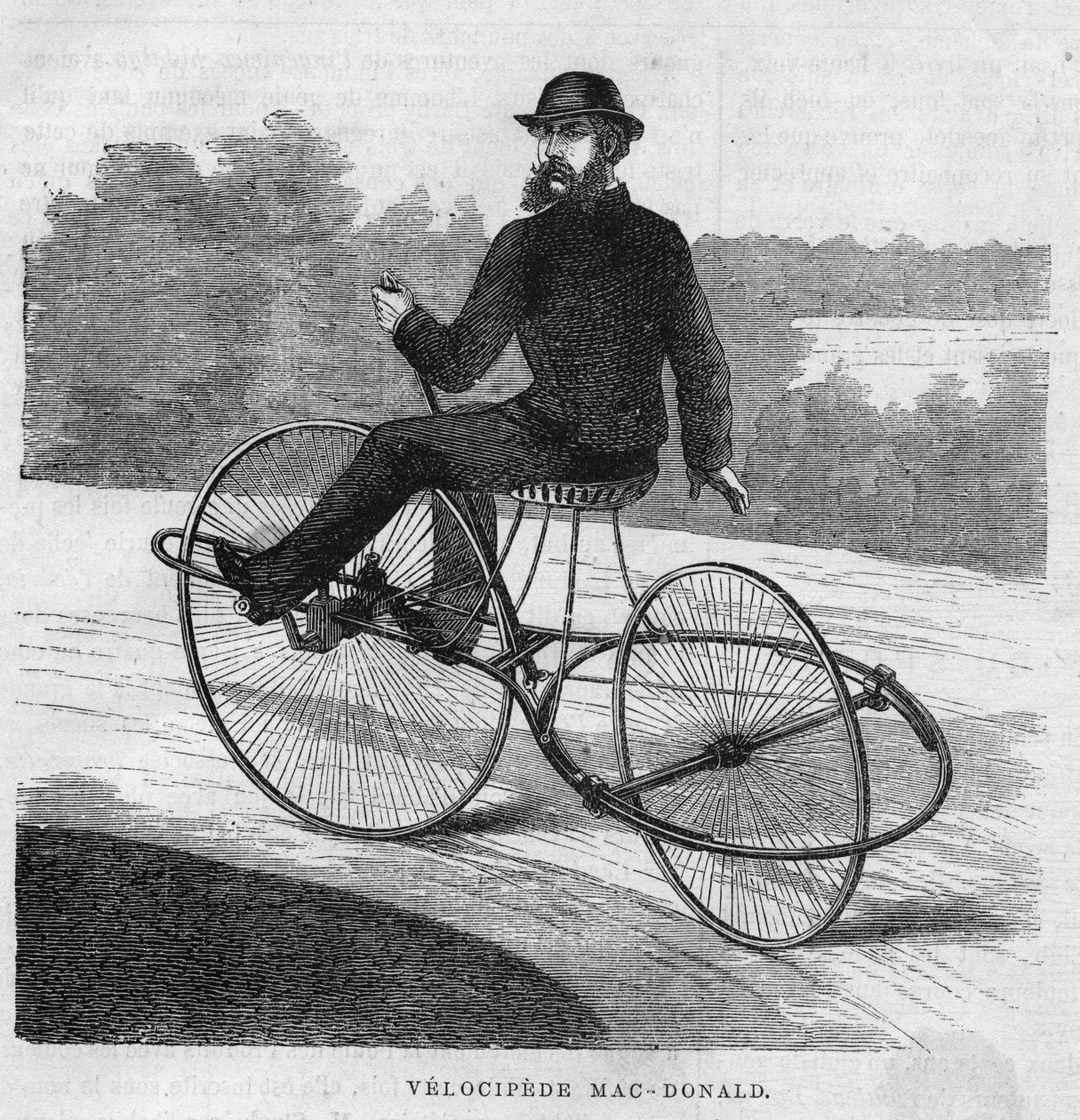Den amerikanske velocipeden Mac-Donald. 1869 av Unknown artist