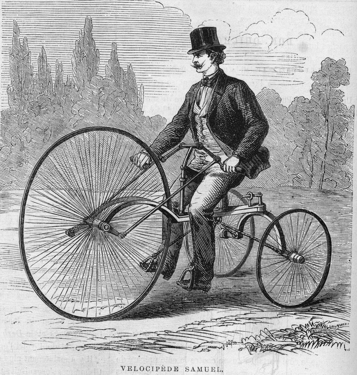 Den amerikanske velocipeden til Isaac Samuel. 1869 av Unknown artist