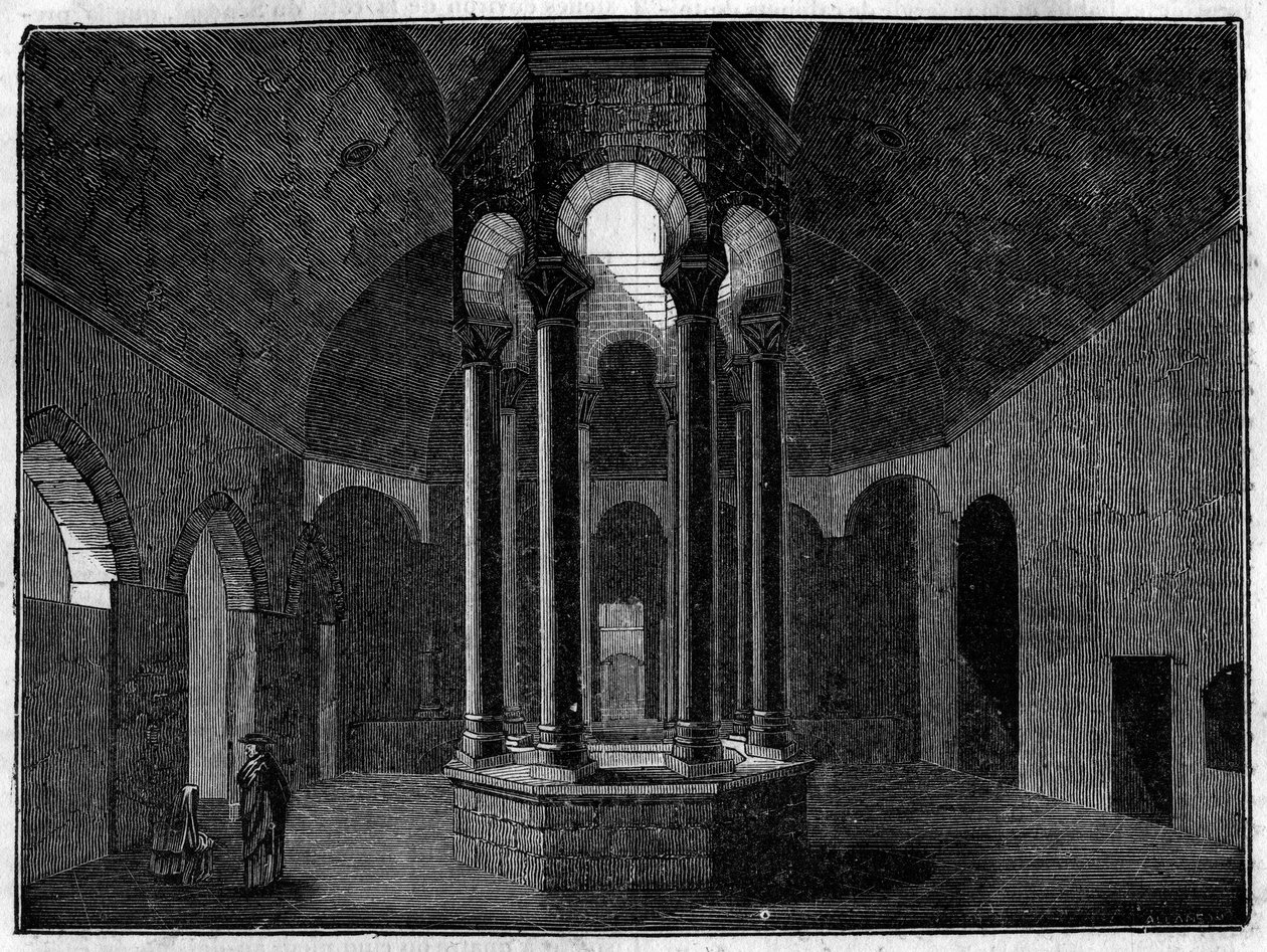 The Arab Baths of Girona (Girona) in Spain. av Unknown artist