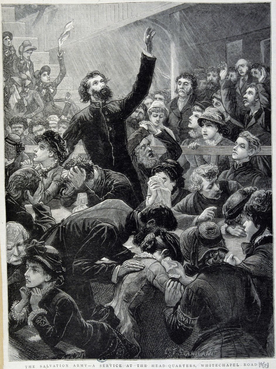 The Armee of Salvation - distribusjon ved Whitechapel Road-hovedkvarteret i 1881 av Unknown artist