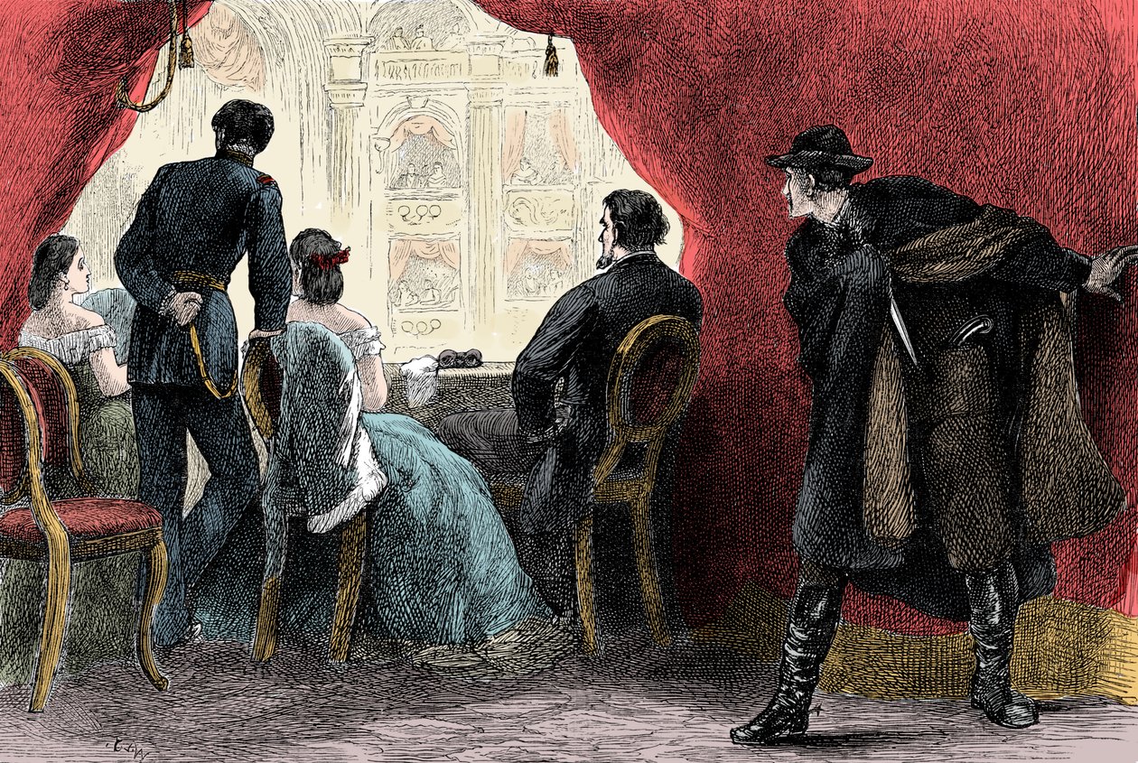Mordet på Abraham Lincoln av John Wilkes Booth ved Ford