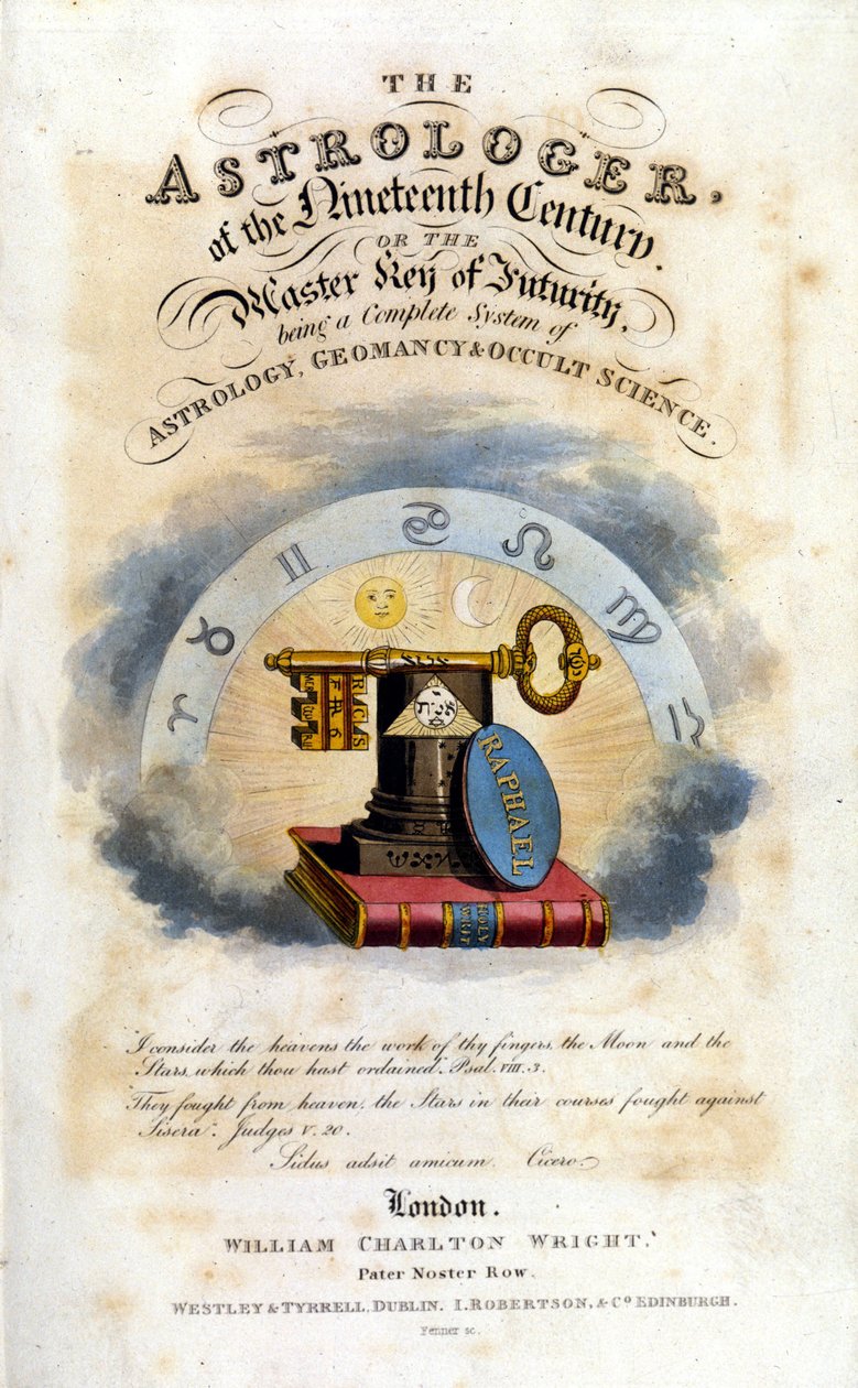 Astrologen i det nittende århundre. Avhandling om astrologi og okkulte vitenskaper. 1825. av Unknown artist