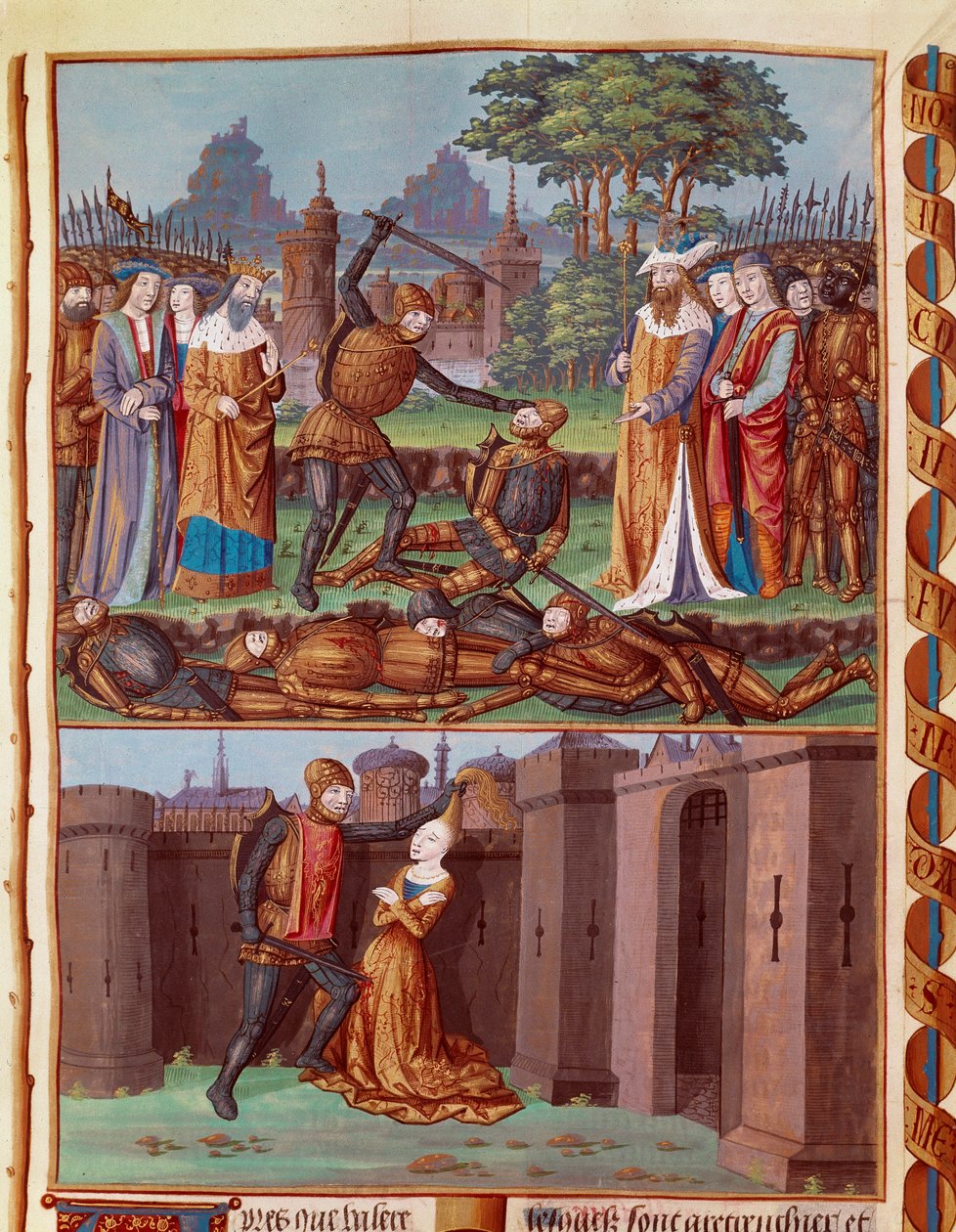 Slaget om Horaces og Curiacias De tre Horaces i Roma møter de tre Curiaces. Ulike kampscener. Horace, en av de tre Horace-brødrene (de tre Horaces), romere designet for å møte de tre Curiaces, fra byen Alba på 700-tallet av Unknown artist