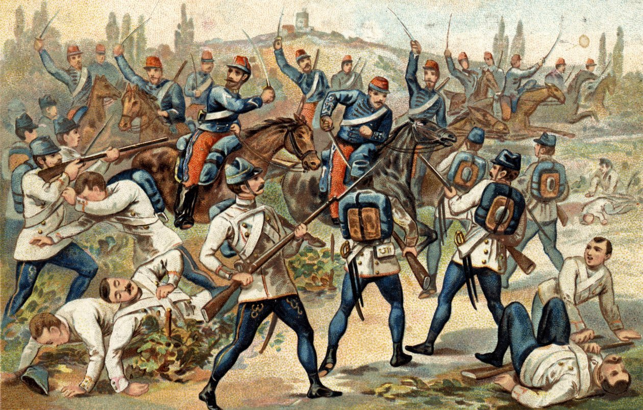 The Battle of Solferino (June 24 av Unknown artist