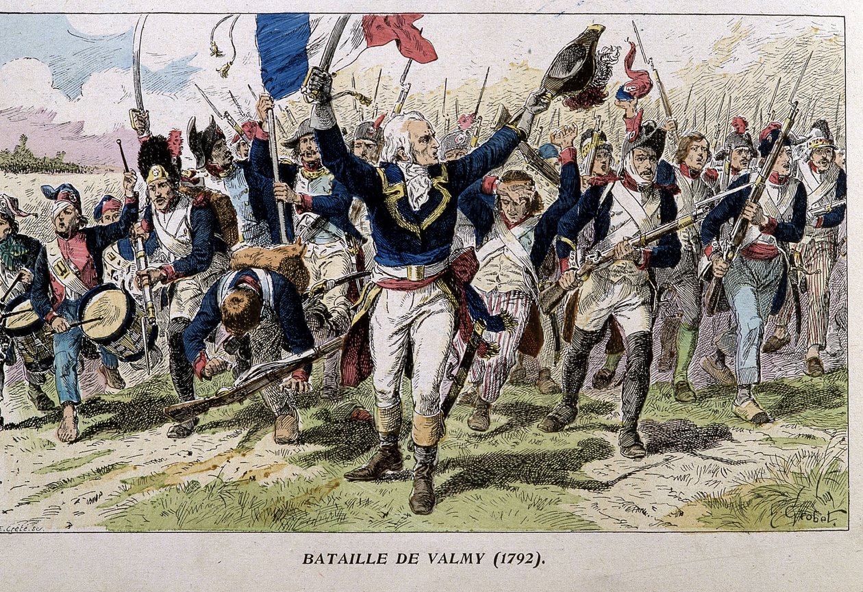 Slaget ved Valmy (1792) - gravering, slutten av 1800-tallet av Unknown artist