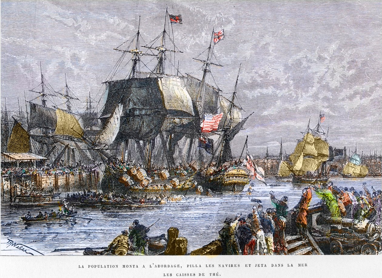 The Boston Tea Party, 16. desember av Unknown artist