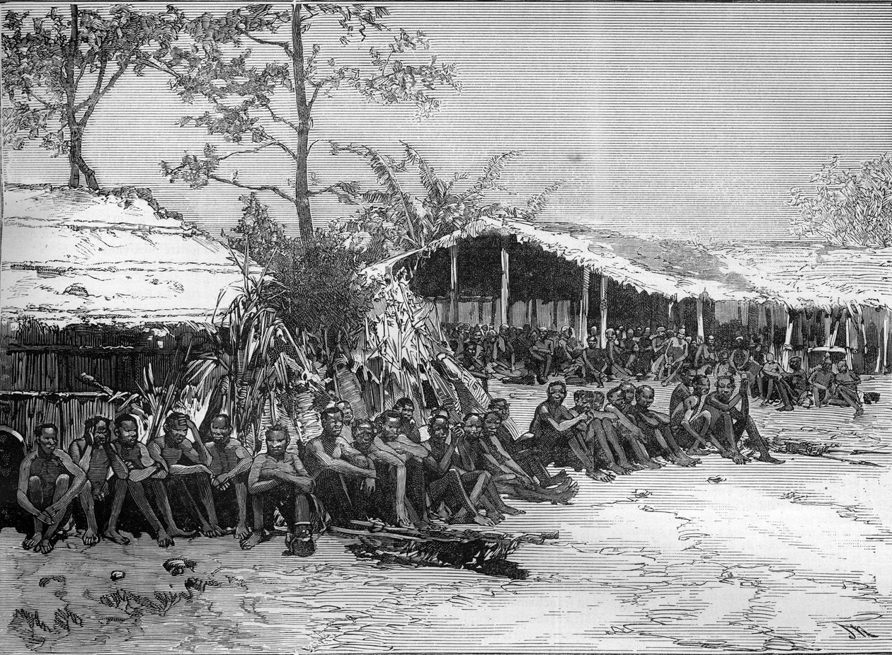 The Brazza Mission in West Africa (Pietro Paolo Savorgnan di Brazza or Pierre Paul Francois Camille Savorgnan de Brazza av Unknown artist