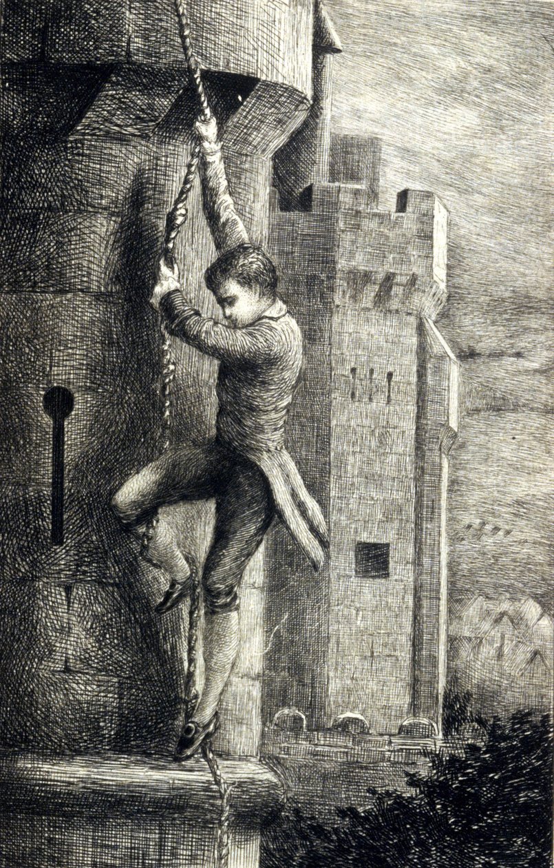 Den karteusiske parmaen til Stendhal. 1800-talls gravering. av Unknown artist