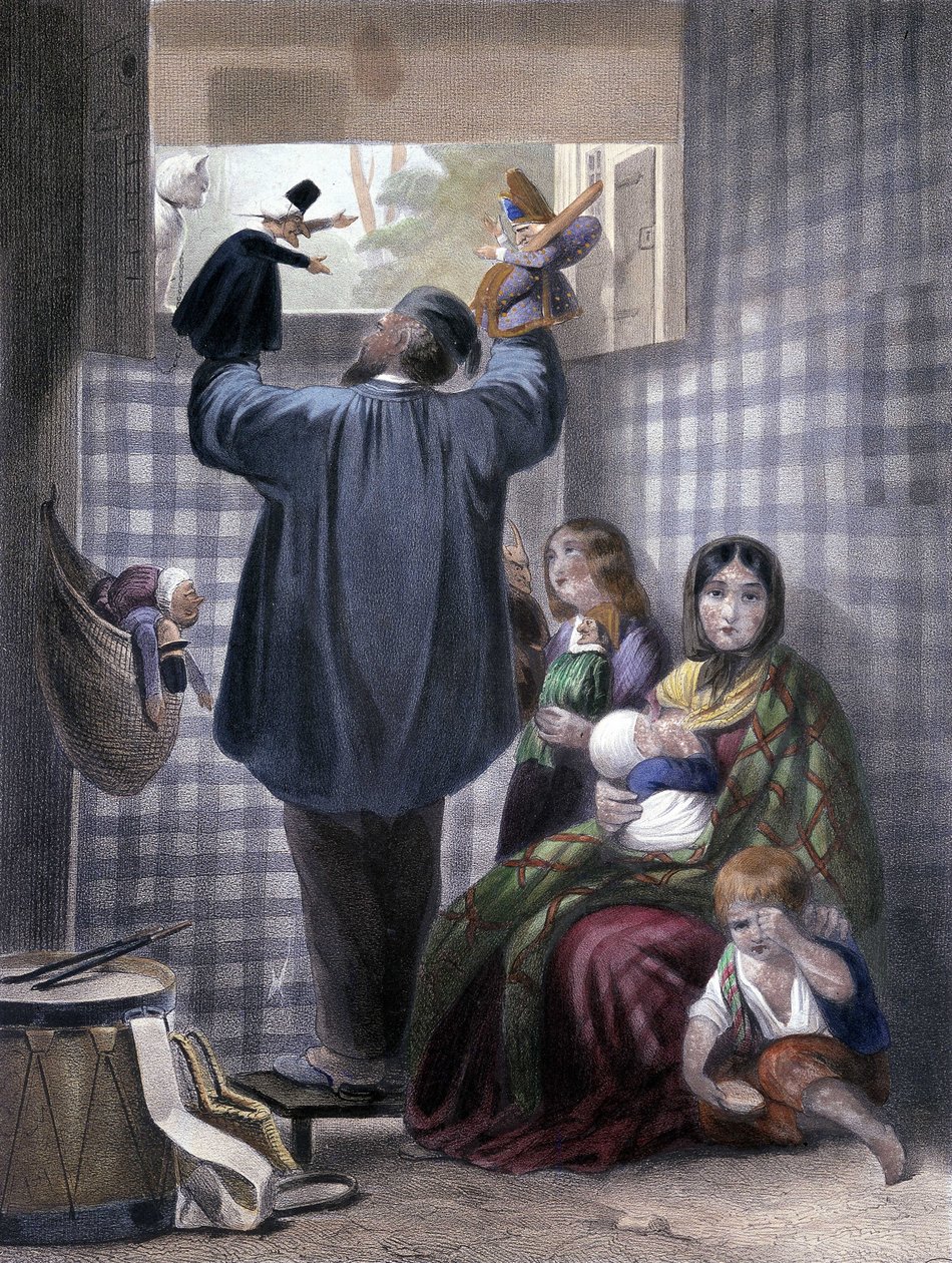 The Cat Comedy - Puppet Montreur og hans familie. av Unknown artist