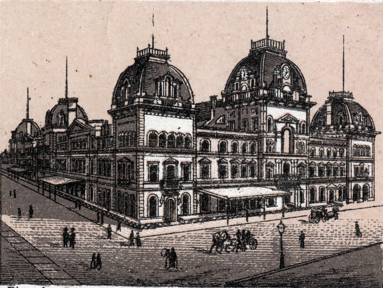 The Central Depot i New York, USA i "Verden illustrerer 168 visninger"" Udatert (sent på 1800-tallet) av Unknown artist