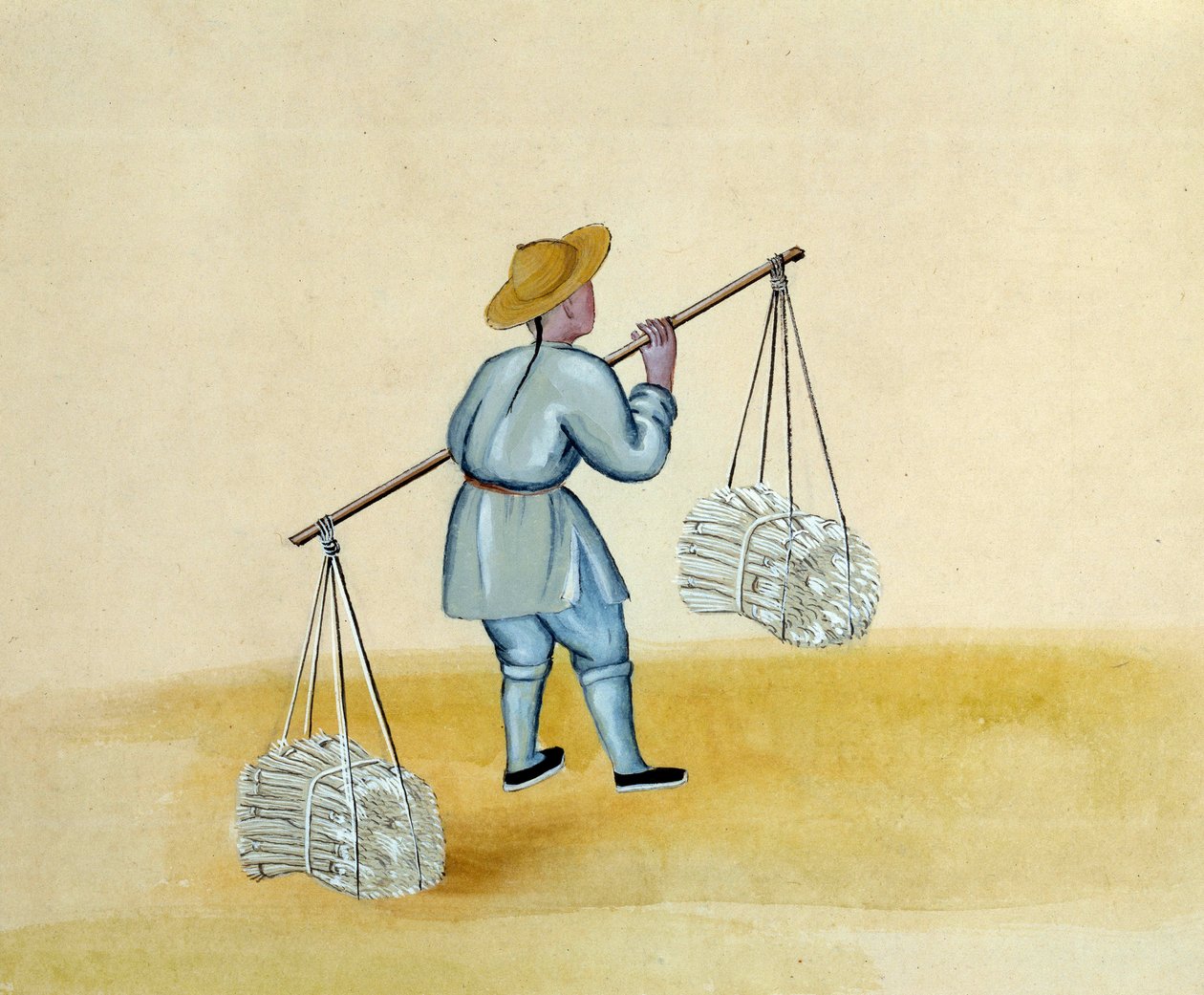 Den kinesiske trehandleren. Tegning fra 1600-tallet. Paris. B N av Unknown artist