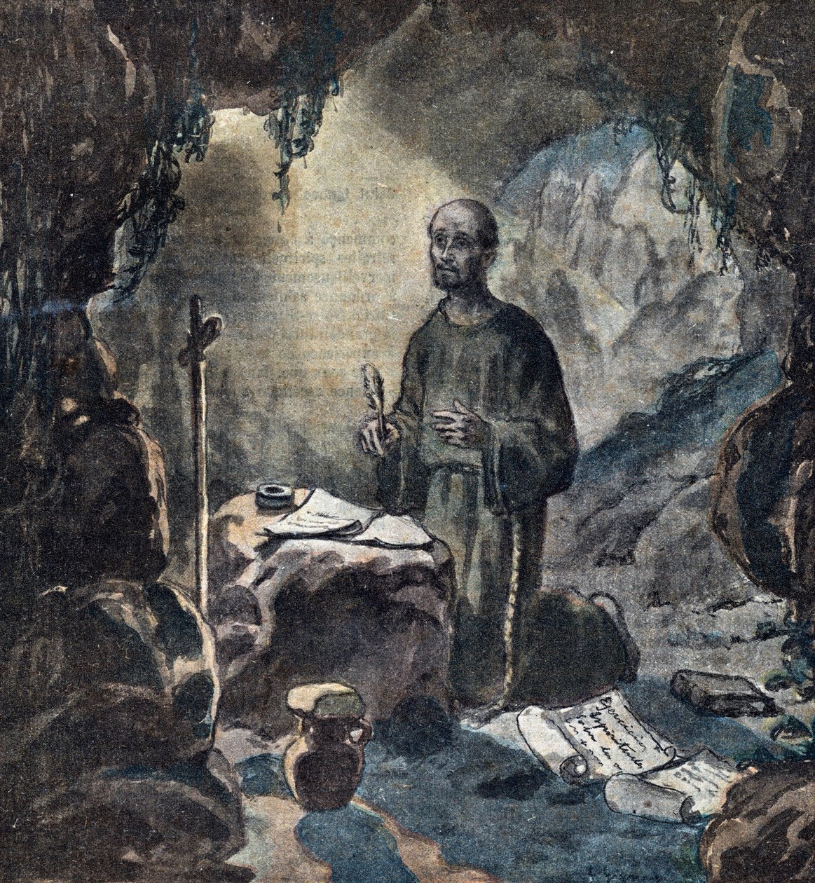 Konverteringen av Sankt Ignatius av Loyola (1491–1556) i 1521 (religiøs konvertering av Sankt Ignatius av Loyola av Unknown Artist