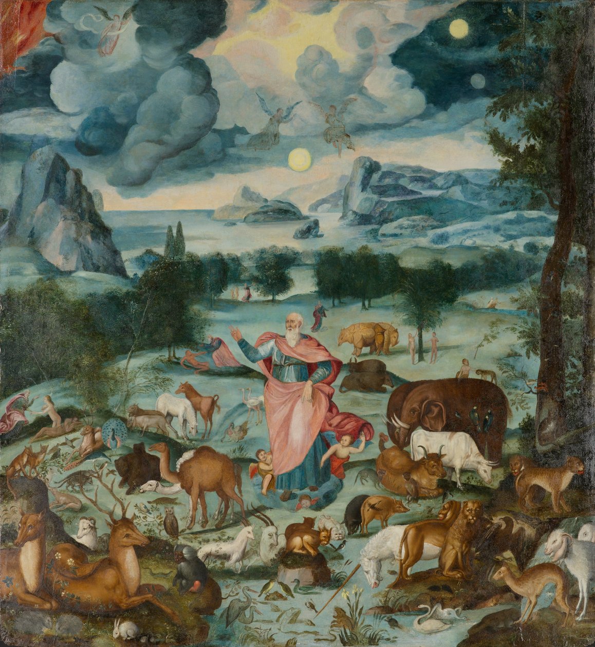 The Creation, rundt 1600 (olje på panel) av Unknown artist
